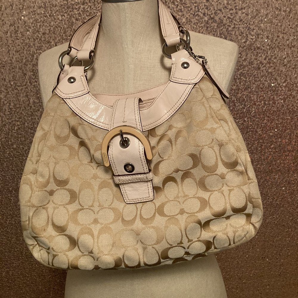 Coach 17094 Flush Soho Signature Hobo Handbag